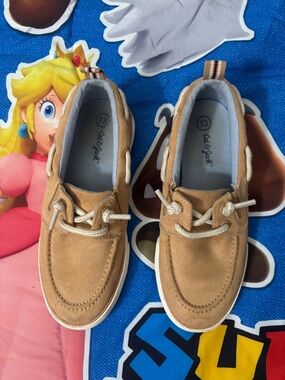 Cat & Jack Kids' Tan Suede-Style Slip-On Boat Shoes